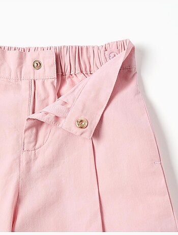 Pantalon large en popeline à plis