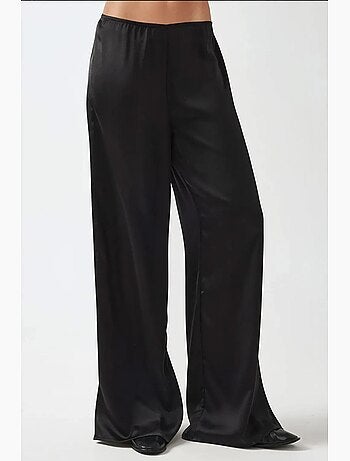 Pantalon large en satin hiccup