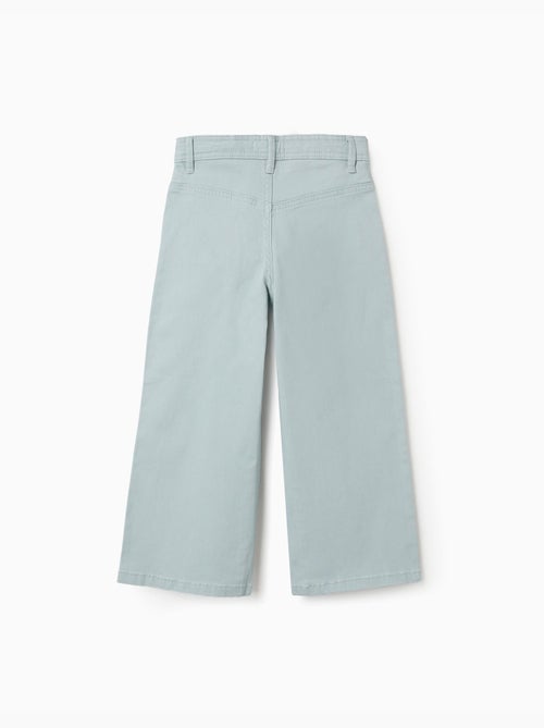 Pantalon large en sergé avec clous décoratifs - Kiabi