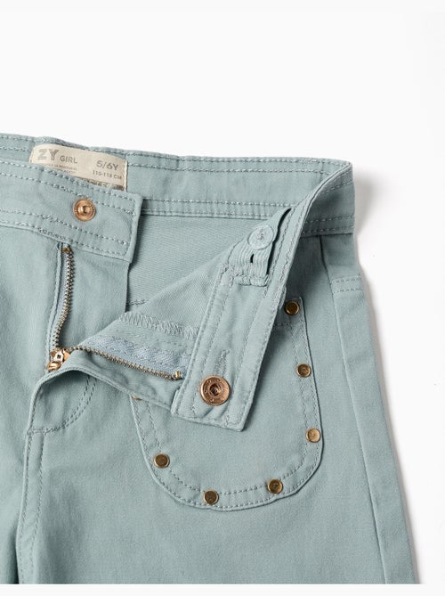 Pantalon large en sergé avec clous décoratifs - Kiabi