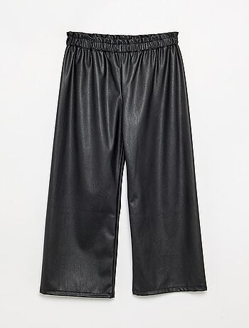 Pantalon large en simili