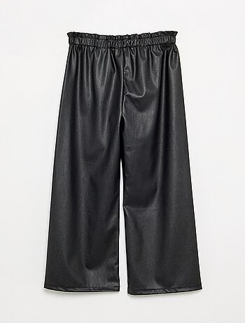 Pantalon large en simili