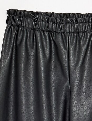 Pantalon large en simili
