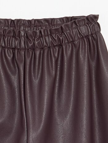 Pantalon large en simili