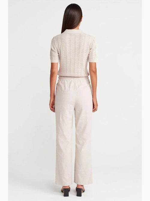 Pantalon large en tencel à taille coulissée dilvin - Kiabi Pantalon large en tencel à taille coulissée dilvin - Kiabi