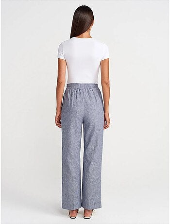 DILVIN Pantalon Large En Tencel À Taille Coulissée