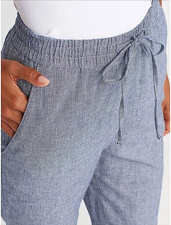 DILVIN Pantalon Large En Tencel À Taille Coulissée