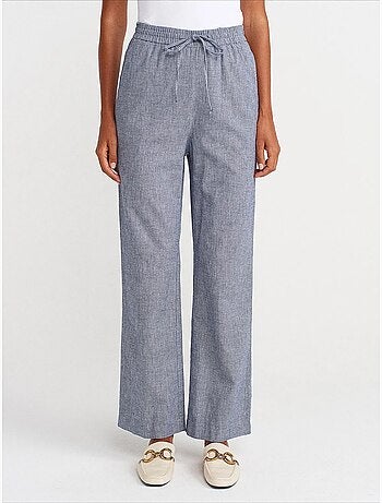 DILVIN Pantalon Large En Tencel À Taille Coulissée