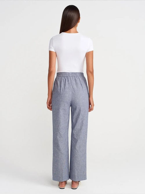 Pantalon large en tencel à taille coulissée dilvin - Kiabi Pantalon large en tencel à taille coulissée dilvin - Kiabi