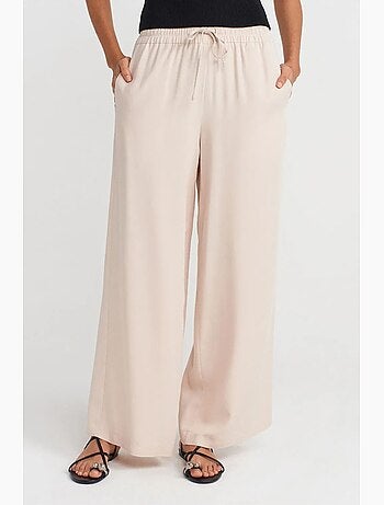 Pantalon large en tencel à taille coulissée dilvin