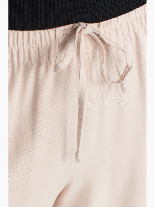 Pantalon large en tencel à taille coulissée dilvin - Kiabi