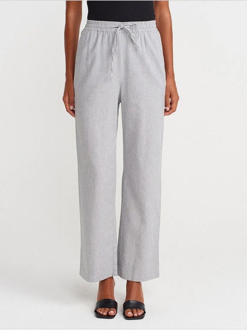 Pantalon large en tencel à taille coulissée dilvin - Kiabi Pantalon large en tencel à taille coulissée dilvin - Kiabi