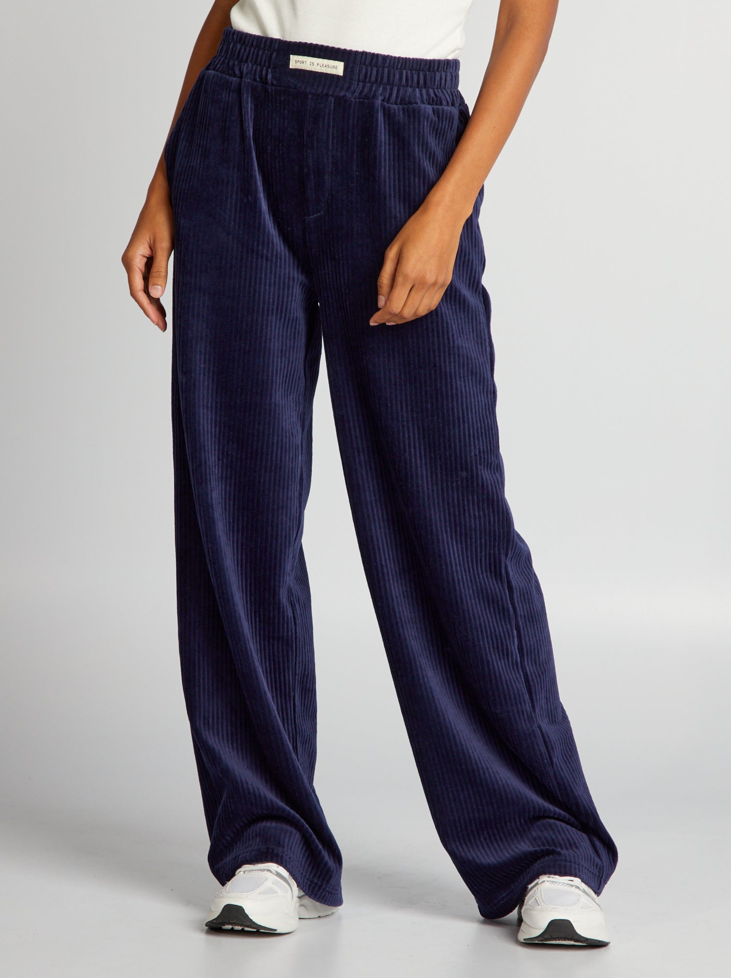 Pantalon Velours Côtelé Bleu Maje - Taille 38 (W29) - Coupe Slim Taille Basse - Occasion Très Bon état