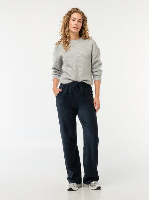 Pantalon large en velours côtelé - Kiabi