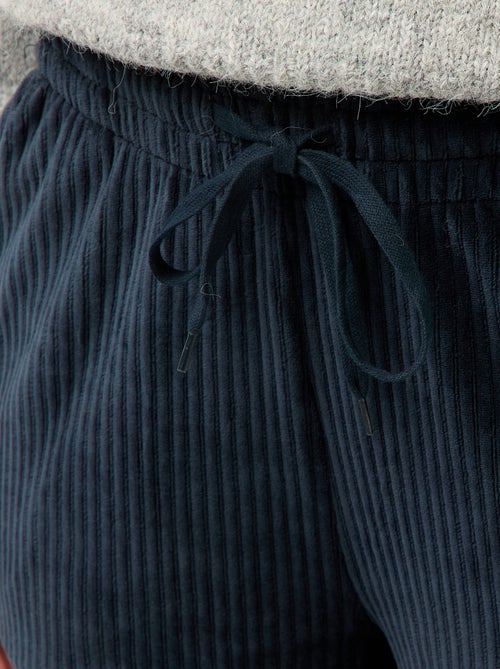 Pantalon large en velours côtelé - Kiabi