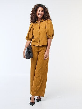 Pantalon large en velours côtelé