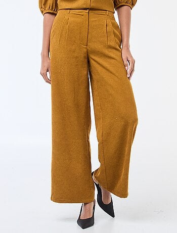 Pantalon large en velours côtelé
