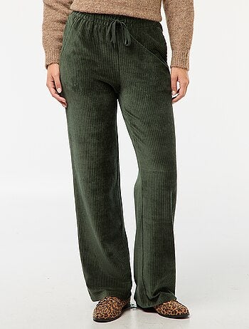 Pantalon large en velours côtelé