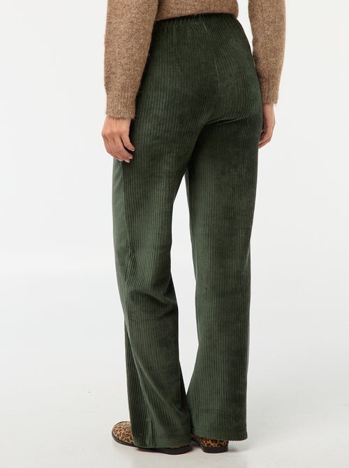 Pantalon large en velours côtelé - Kiabi