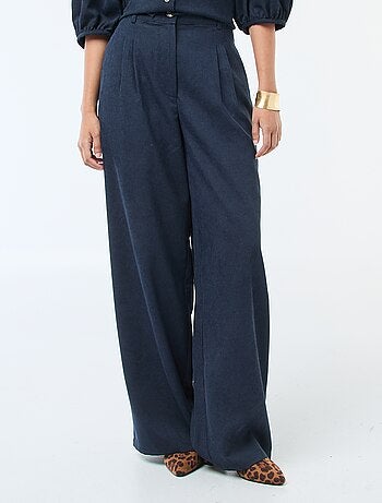 Pantalon large en velours côtelé