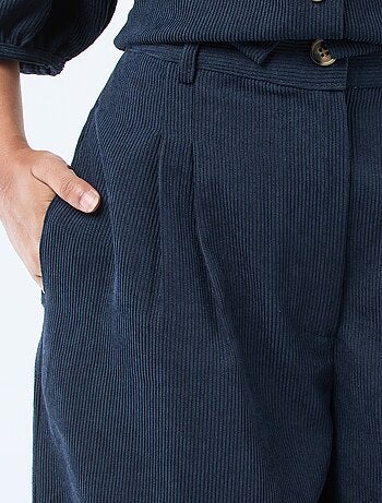 Pantalon large en velours côtelé