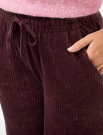 Pantalon large en velours côtelé