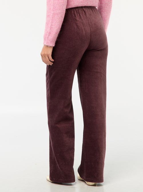 Pantalon large en velours côtelé - Kiabi