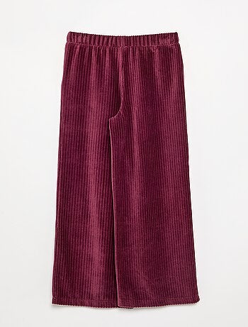 Pantalon large en velours côtelé