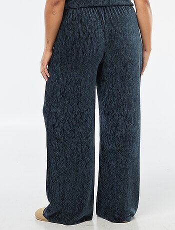 Pantalon large en velours côtelé uni