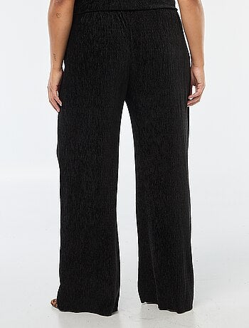 Pantalon large en velours côtelé uni