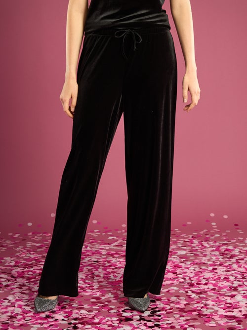Pantalon large en velours - Kiabi