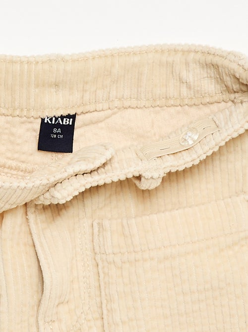 Pantalon large en velours uni - Kiabi