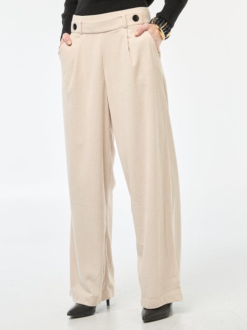 Pantalon large en velours uni 'JDY' - Kiabi