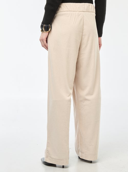 Pantalon large en velours uni 'JDY' - Kiabi
