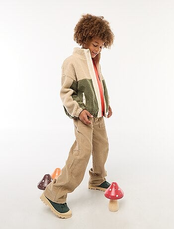 Pantalon large en velours uni