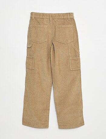 Pantalon large en velours uni