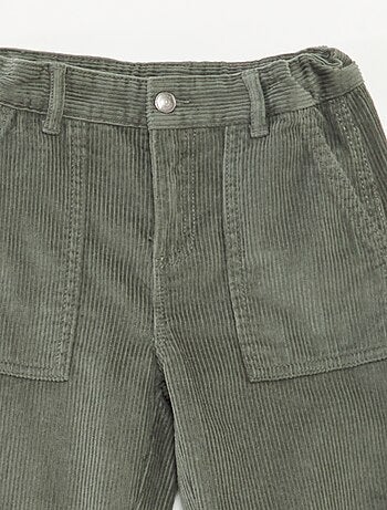 Pantalon large en velours uni