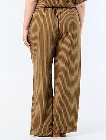 Pantalon large en viscose fluide