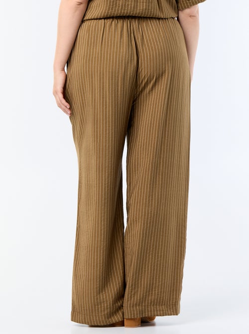 Pantalon large en viscose fluide - Kiabi Pantalon large en viscose fluide - Kiabi