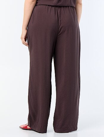 Pantalon large en viscose fluide