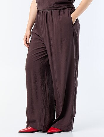 Pantalon large en viscose fluide