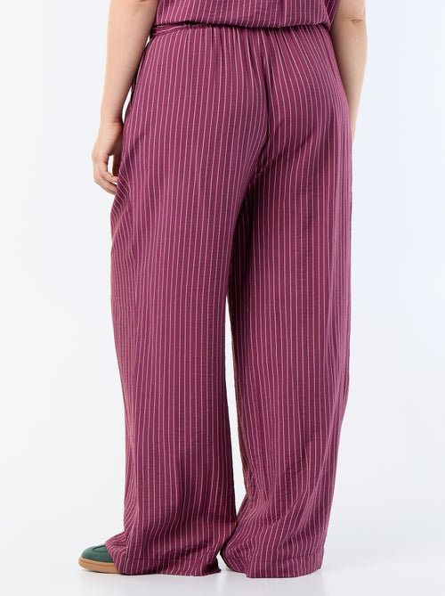 Pantalon large en viscose fluide - Kiabi