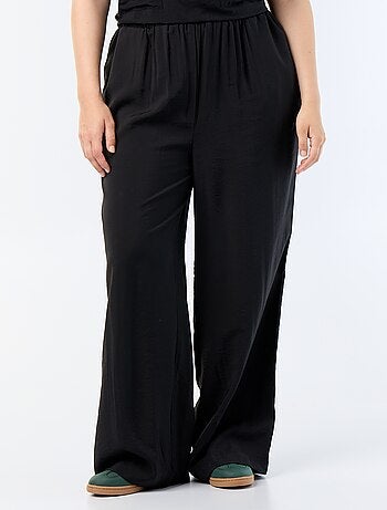 Pantalon large en viscose fluide