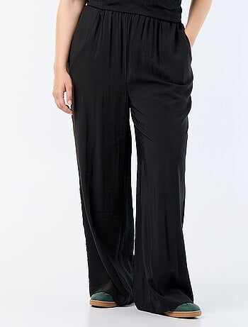 Pantalon large en viscose fluide