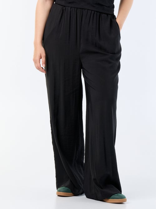 Pantalon large en viscose fluide - Kiabi Pantalon large en viscose fluide - Kiabi