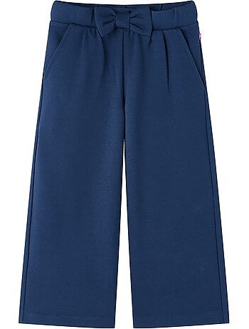 Pantalon large enfant viscose ceinture élastique nœud - vidaxl