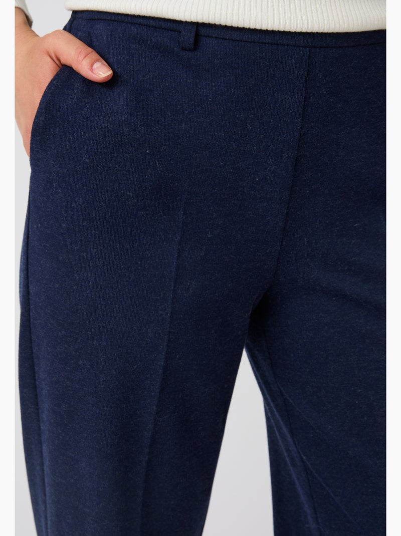 Pantalon large enfilable maille jersey - Damart Bleu - Kiabi