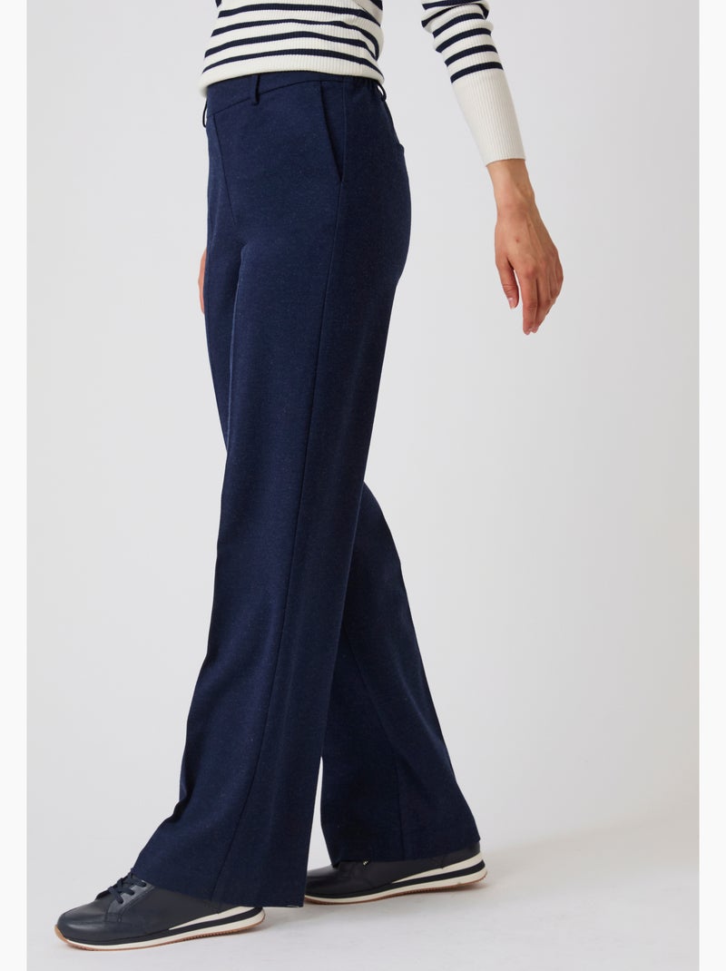 Pantalon large enfilable maille jersey - Damart Bleu - Kiabi