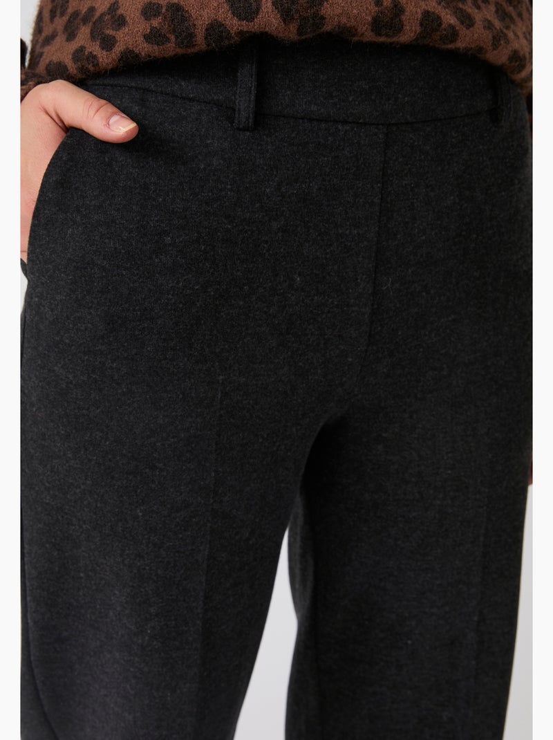 Pantalon large enfilable maille jersey - Damart Gris - Kiabi
