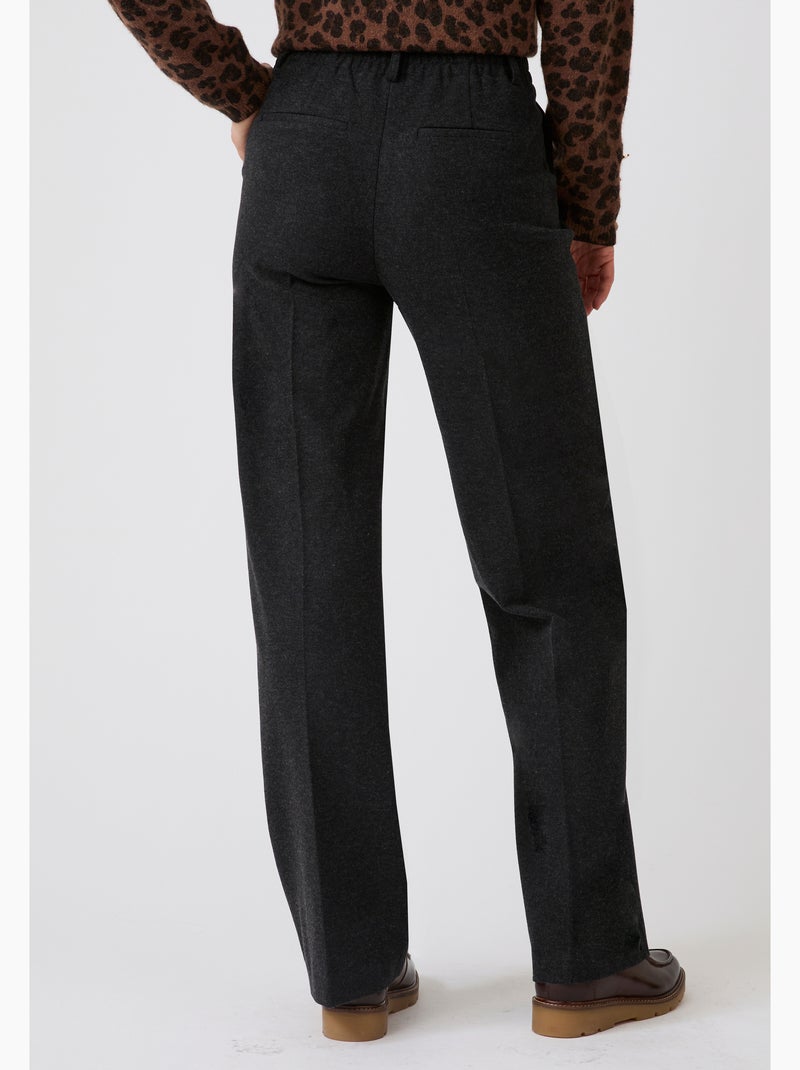 Pantalon large enfilable maille jersey - Damart Gris - Kiabi
